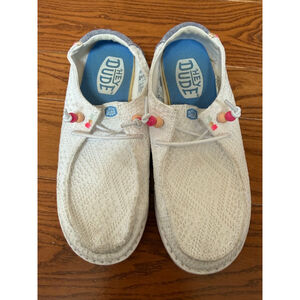 Hey Dude White Wendy Boho Crochet Women’s 6